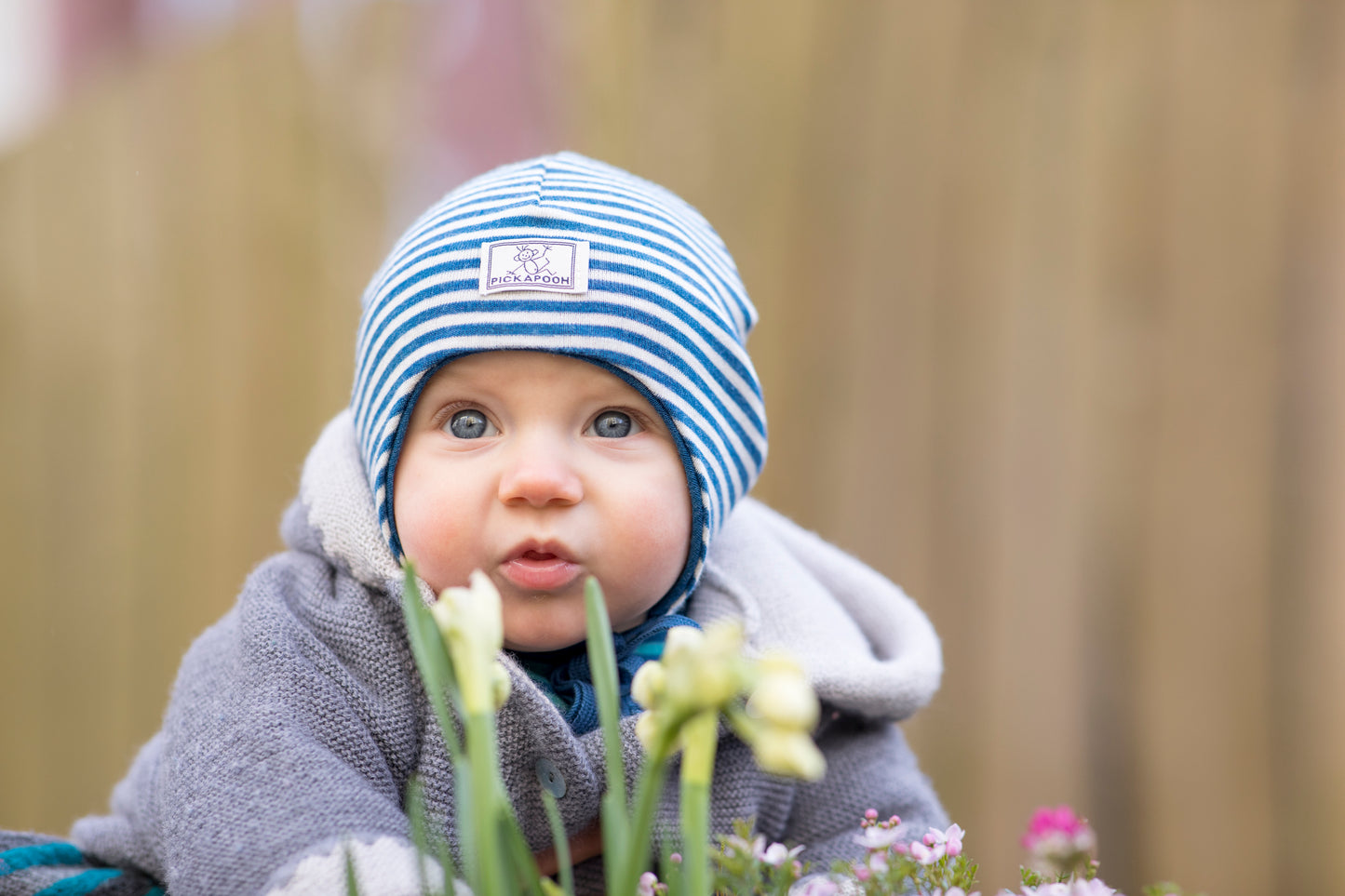 Wool-Silk Baby Bonnet "Radler"