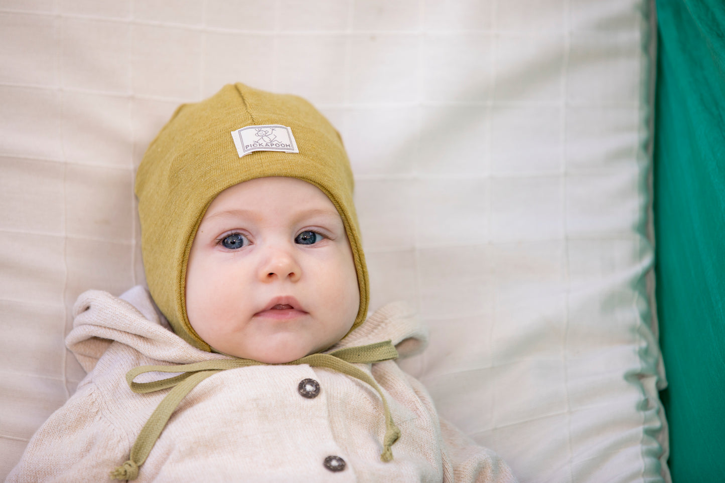 Wool-Silk Baby Bonnet "Radler"