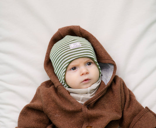 Wool-Silk Baby Bonnet "Radler"