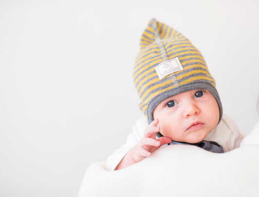 Wool-Silk Baby Bonnet "Zoe"